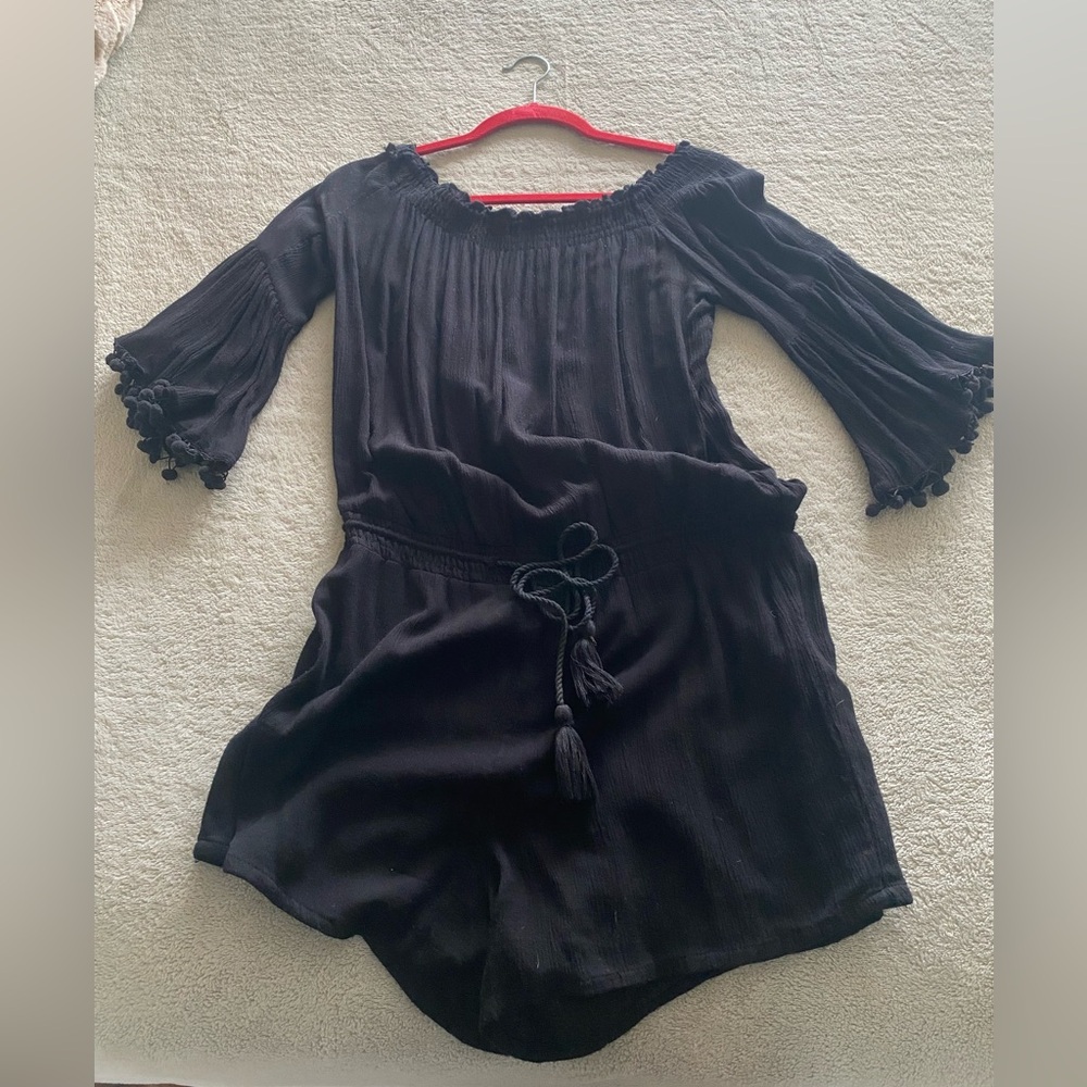 Anthropologie black medium romper
